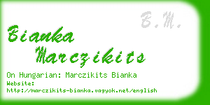 bianka marczikits business card